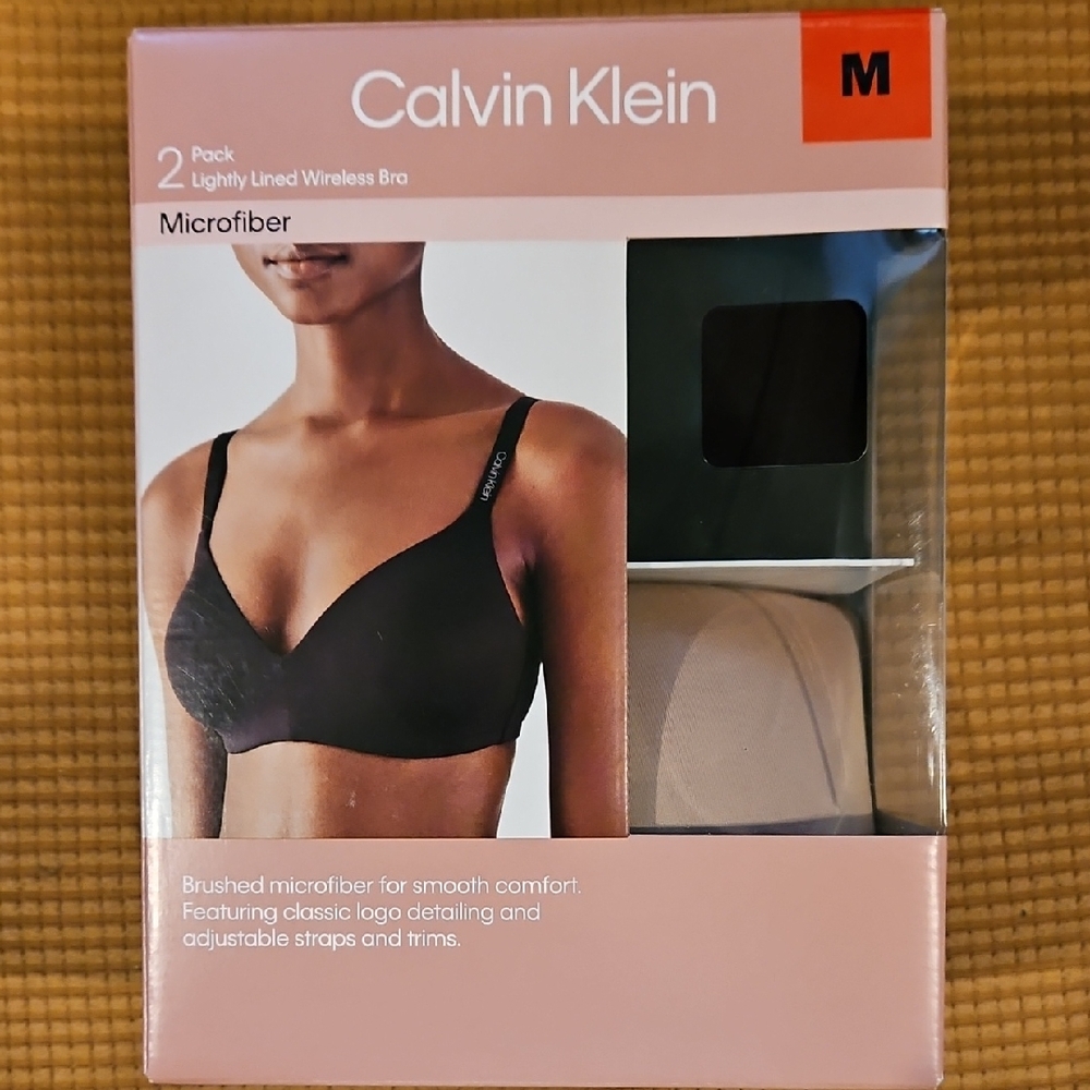 Calvin Klein Black Lightly Lined Wireless Bra 2-Pack